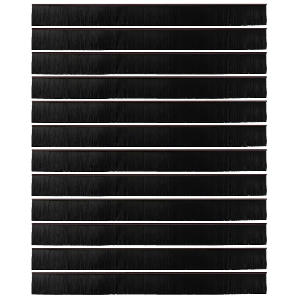VidaXL Schroefbare Deurborstelafsluitingen 12 pcs Bruin 100 cm
