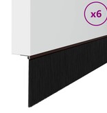 VidaXL Schroefbare Deurborstelafsluitingen 6 pcs Bruin 100 cm