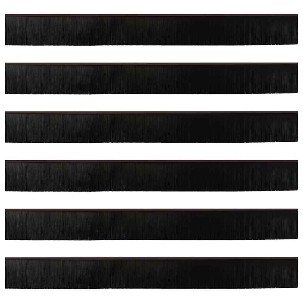 VidaXL Schroefbare Deurborstelafsluitingen 6 pcs Bruin 100 cm