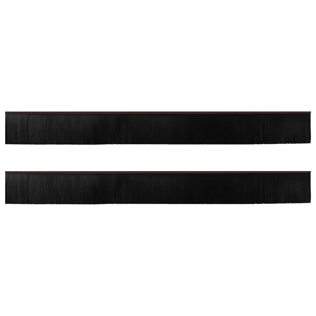 VidaXL Schroefbare Deurborstelafsluitingen 2 pcs Bruin 100 cm