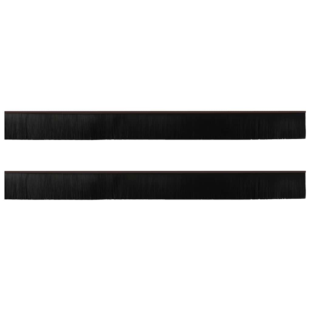 VidaXL Schroefbare Deurborstelafsluitingen 2 pcs Bruin 100 cm