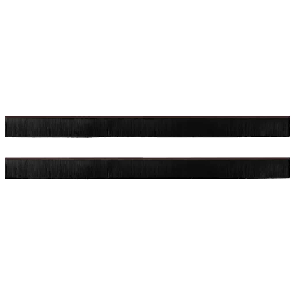 VidaXL Schroefbare Deurborstelafsluitingen 2 pcs Bruin 100 cm