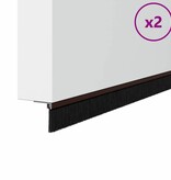 VidaXL Schroefbare Deurborstelafsluitingen 2 pcs Bruin 100 cm