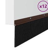 VidaXL Schroefbare Deurborstelafsluitingen 12 pcs Bruin 100 cm