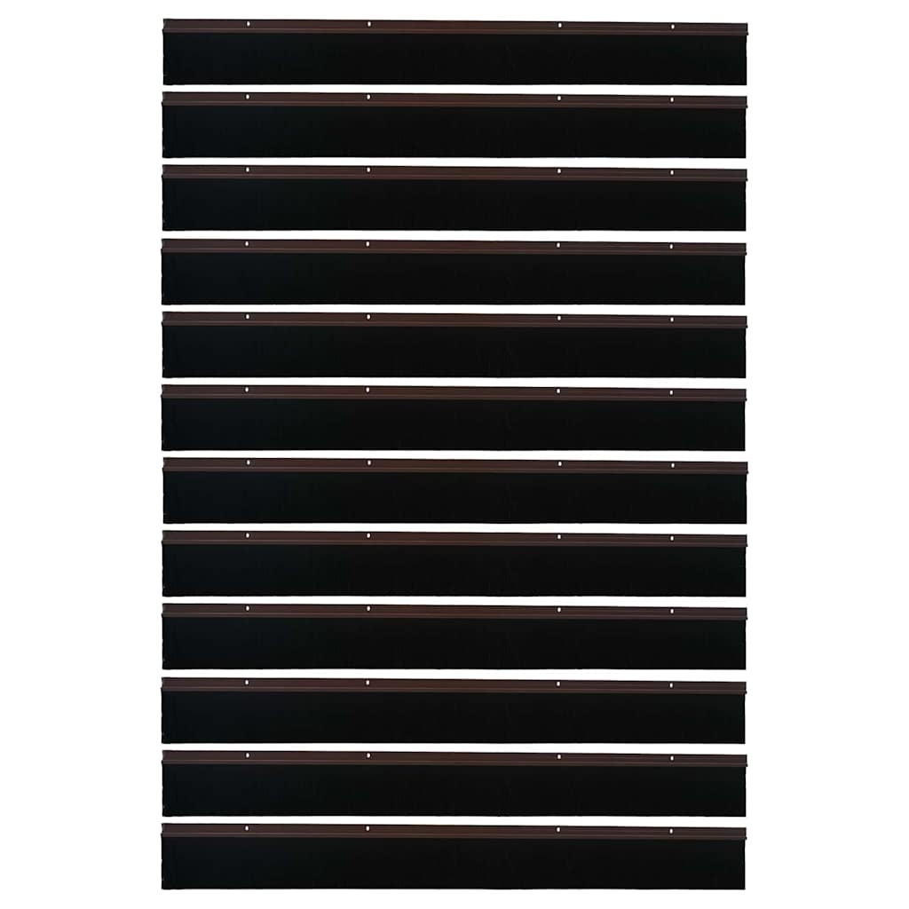 VidaXL Schroefbare Deurborstelafsluitingen 12 pcs Bruin 100 cm