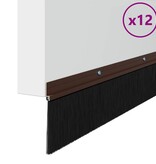 VidaXL Schroefbare Deurborstelafsluitingen 12 pcs Bruin 100 cm