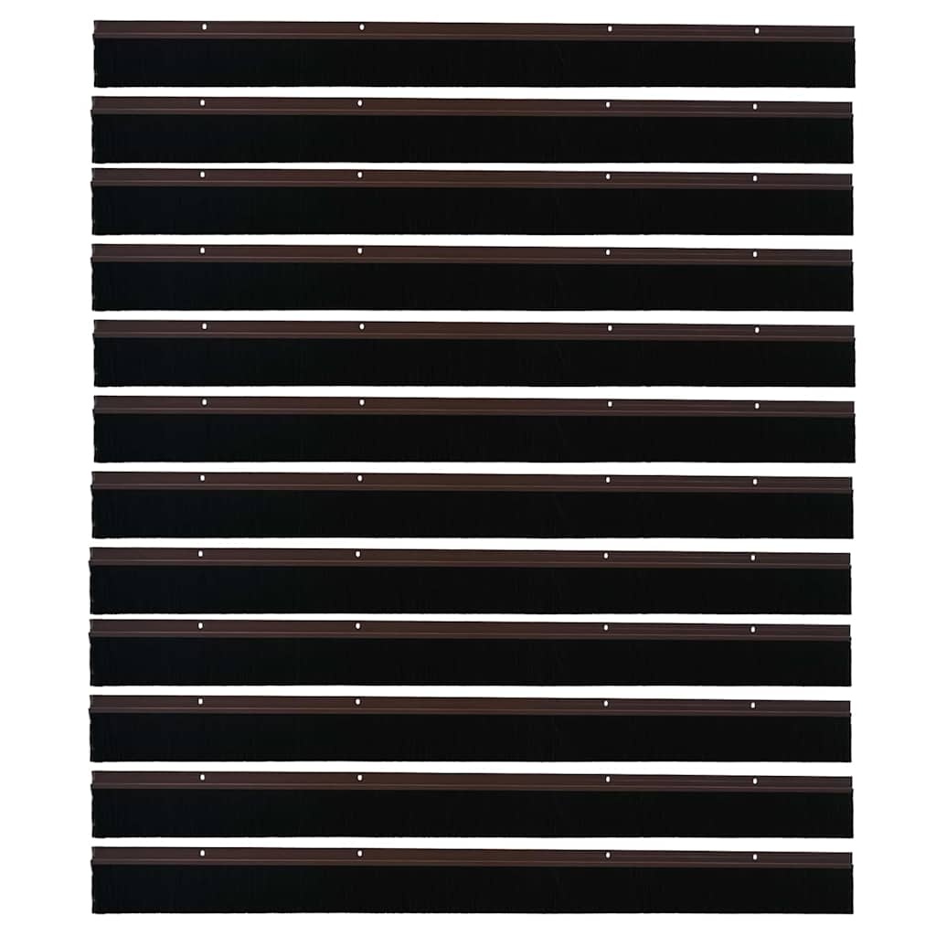 VidaXL Schroefbare Deurborstelafsluitingen 12 pcs Bruin 100 cm