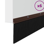 VidaXL Schroefbare Deurborstelafsluitingen 6 pcs Bruin 100 cm