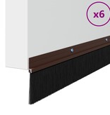 VidaXL Schroefbare Deurborstelafsluitingen 6 pcs Bruin 100 cm