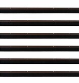 VidaXL Schroefbare Deurborstelafsluitingen 6 pcs Bruin 100 cm