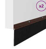 VidaXL Schroefbare Deurborstelafsluitingen 2 pcs Bruin 100 cm