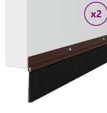 VidaXL Schroefbare Deurborstelafsluitingen 2 pcs Bruin 100 cm