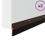 VidaXL Schroefbare Deurborstelafsluitingen 2 pcs Bruin 100 cm