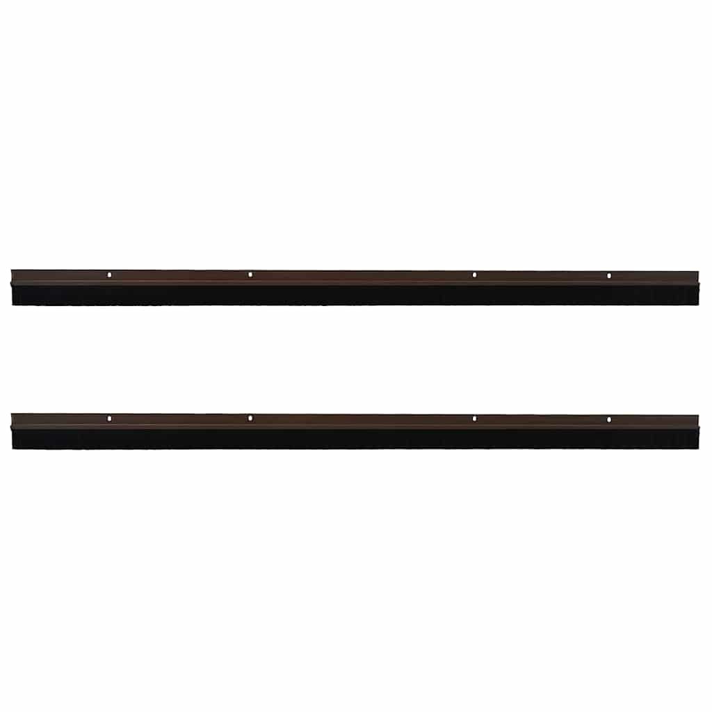 VidaXL Schroefbare Deurborstelafsluitingen 2 pcs Bruin 100 cm