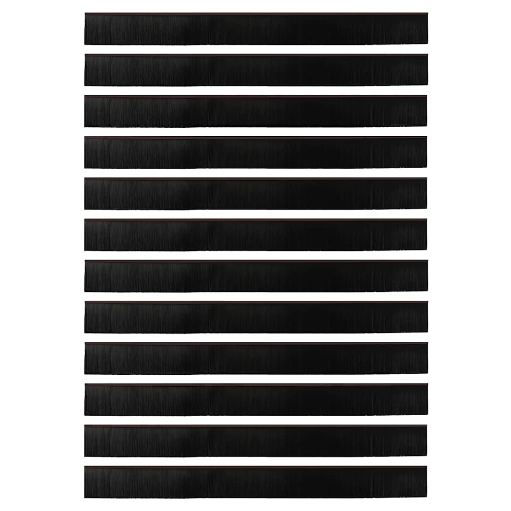 VidaXL Zelfklevende Deurborstels 12 pcs Bruin 100 cm