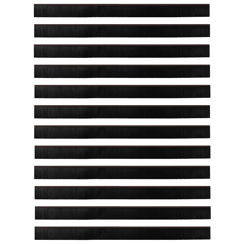 VidaXL Zelfklevende Deurborstels 12 pcs Bruin 100 cm