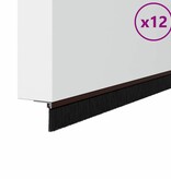 VidaXL Zelfklevende Deurborstels 12 pcs Bruin 100 cm