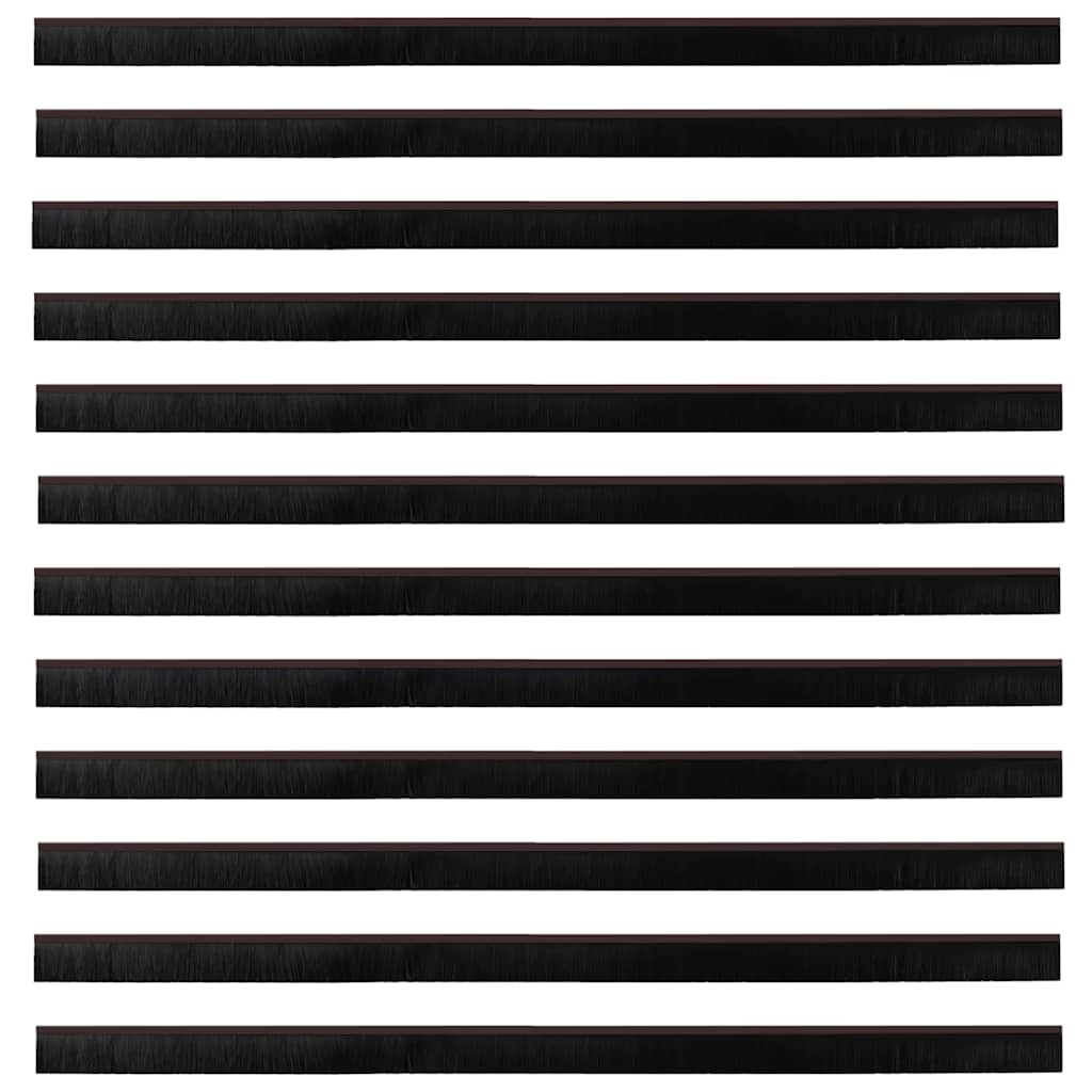 VidaXL Zelfklevende Deurborstels 12 pcs Bruin 100 cm