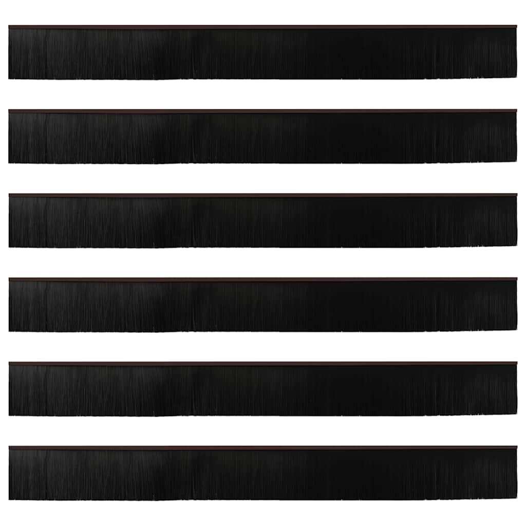 VidaXL Zelfklevende Deurborstels 6 pcs Bruin 100 cm Aluminium Legering