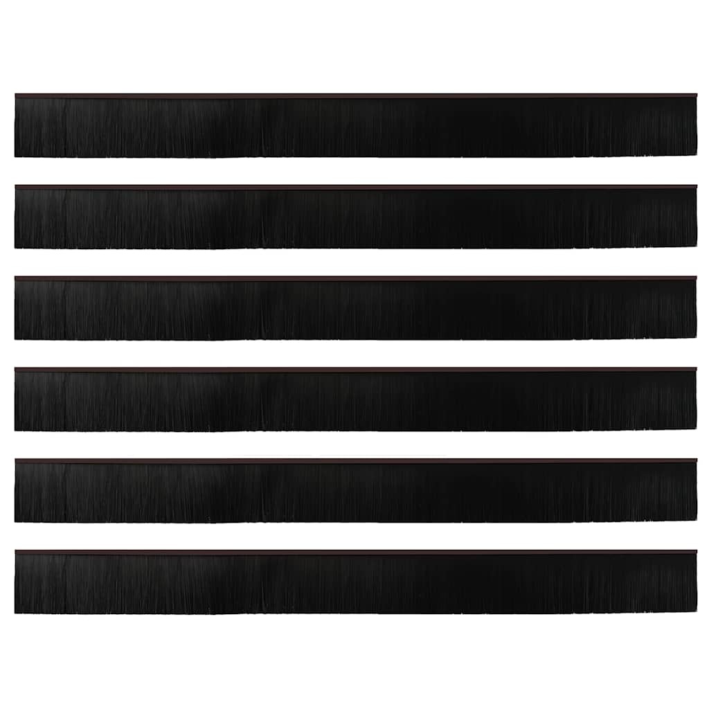 VidaXL Zelfklevende Deurborstels 6 pcs Bruin 100 cm Aluminium Legering