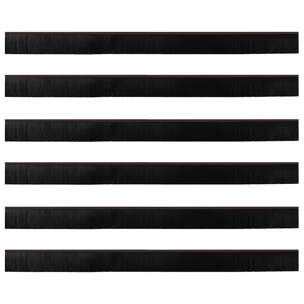 VidaXL Zelfklevende Deurborstels 6 pcs Bruin 100 cm Aluminium Legering