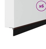 VidaXL Zelfklevende Deurborstels 6 pcs Bruin 100 cm Aluminium Legering