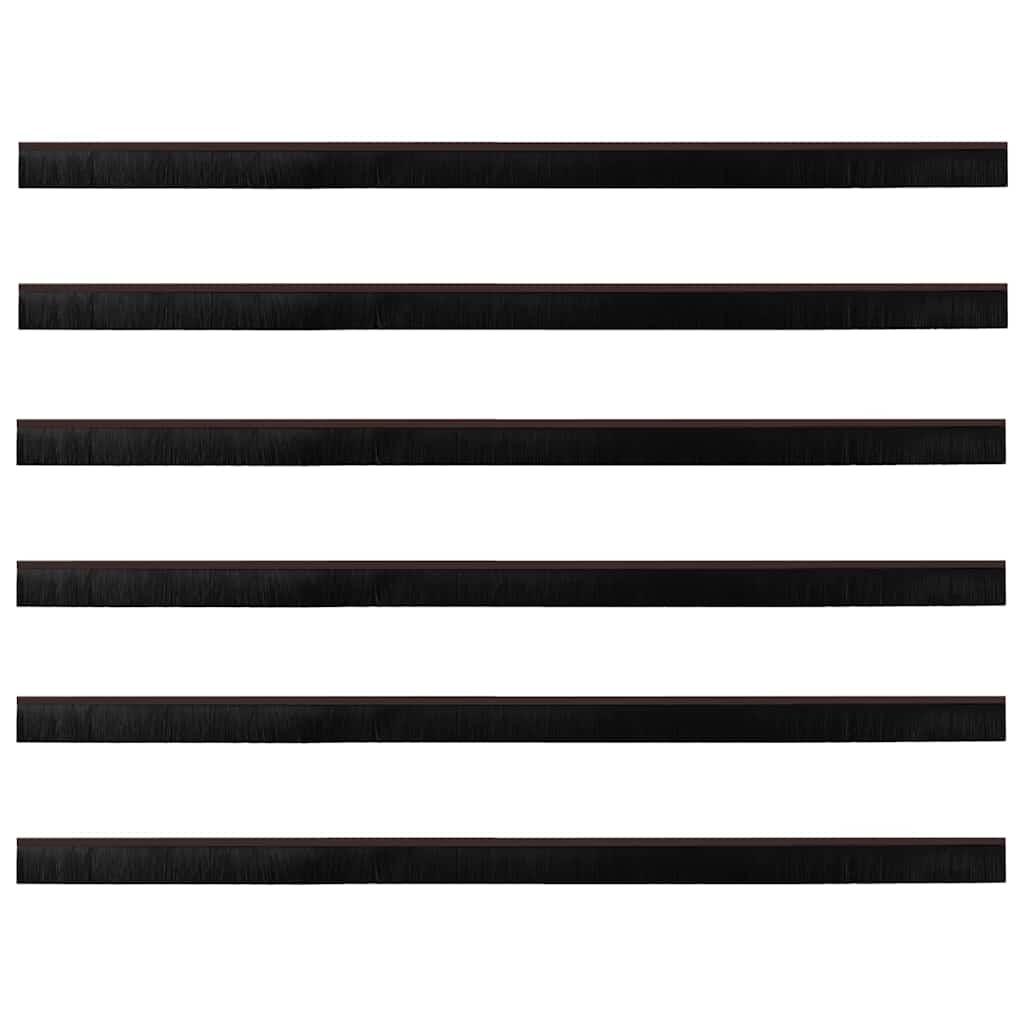 VidaXL Zelfklevende Deurborstels 6 pcs Bruin 100 cm Aluminium Legering