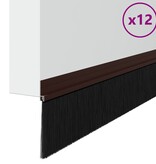 VidaXL Zelfklevende Deurborstels 12 pcs Bruin 100 cm