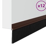 VidaXL Zelfklevende Deurborstels 12 pcs Bruin 100 cm