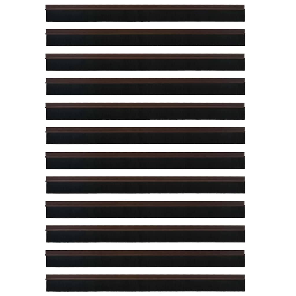 VidaXL Zelfklevende Deurborstels 12 pcs Bruin 100 cm