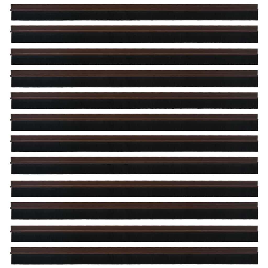 VidaXL Zelfklevende Deurborstels 12 pcs Bruin 100 cm