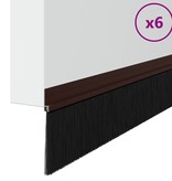 VidaXL Zelfklevende Deurborstels 6 pcs Bruin 100 cm Aluminium Legering