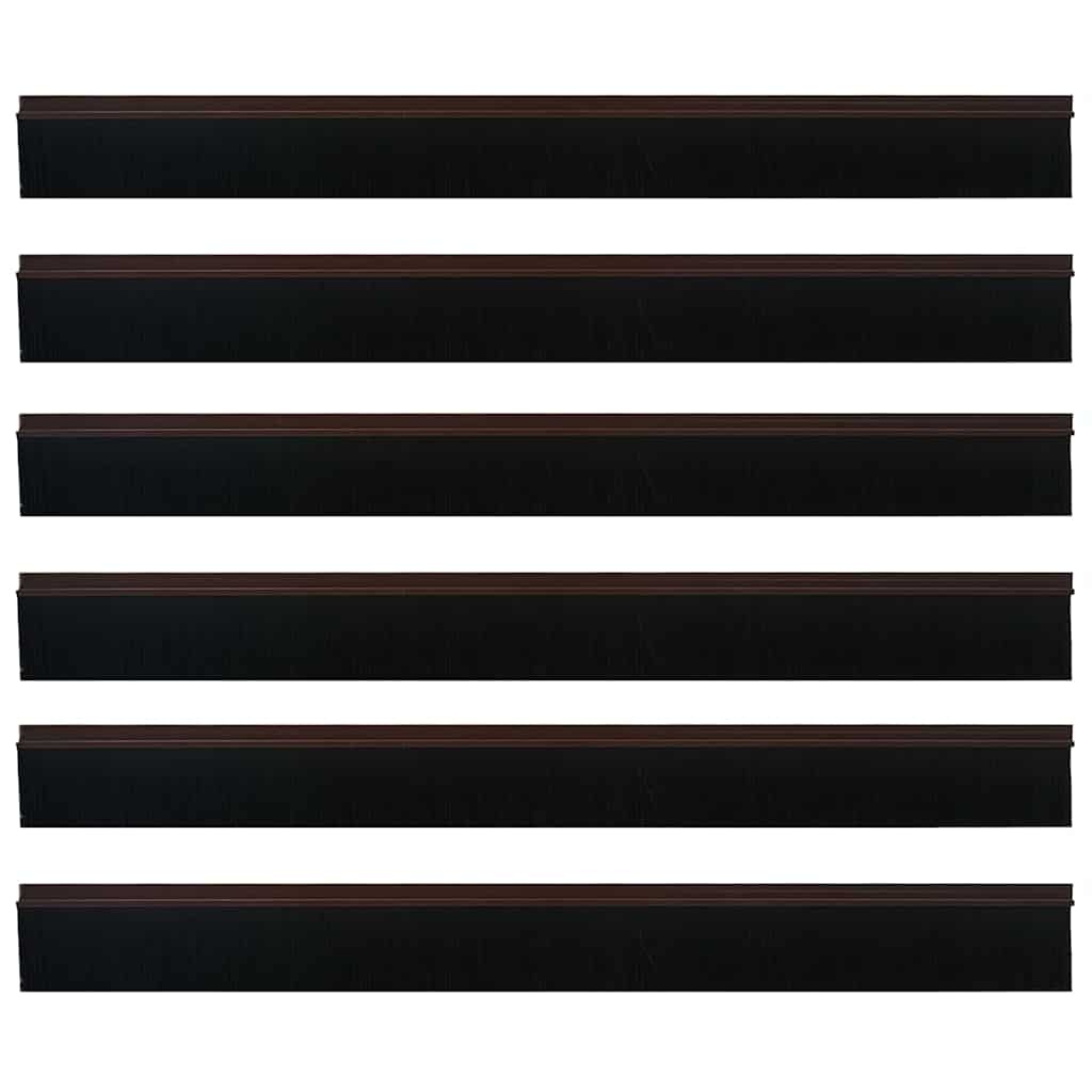 VidaXL Zelfklevende Deurborstels 6 pcs Bruin 100 cm Aluminium Legering
