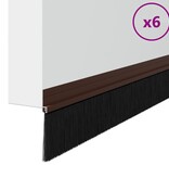 VidaXL Zelfklevende Deurborstels 6 pcs Bruin 100 cm Aluminium Legering