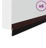 VidaXL Zelfklevende Deurborstels 6 pcs Bruin 100 cm Aluminium Legering