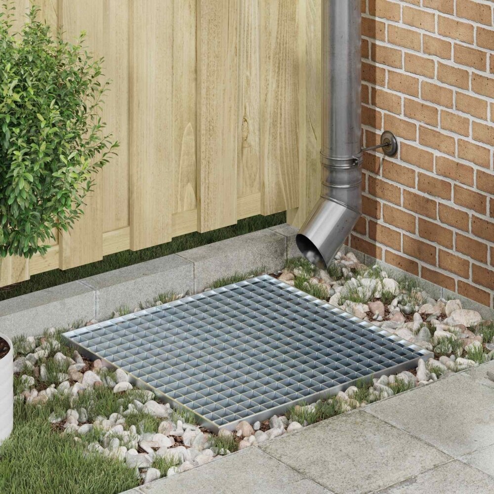 VidaXL Rooster Zilver 60 x 60 x 2 cm Warmgedipt Gegalvaniseerd Staal