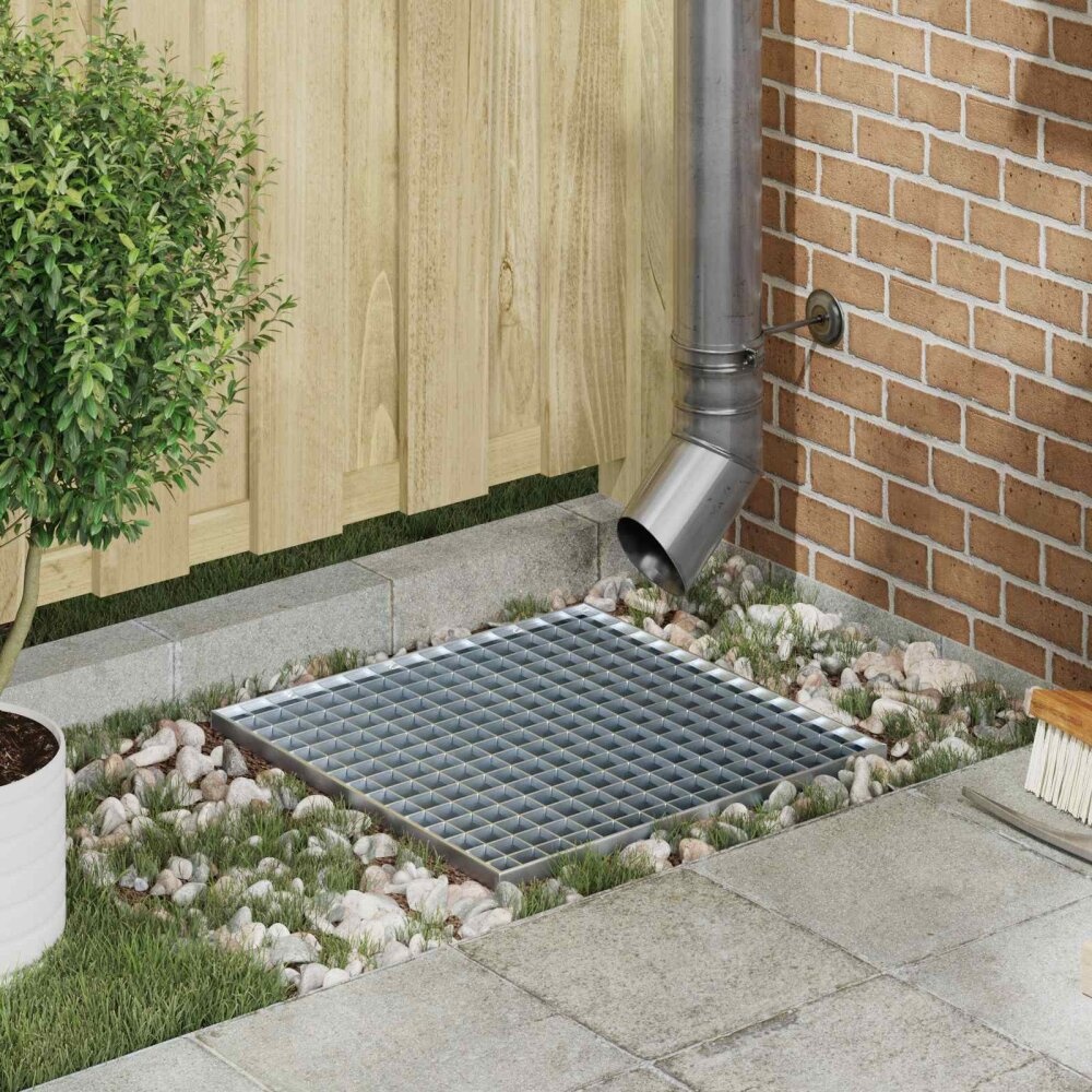 VidaXL Rooster Zilver 50 x 50 x 2 cm Warmgedipt Gegalvaniseerd Staal