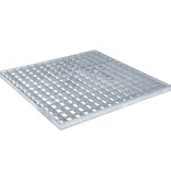 VidaXL Rooster Zilver 50 x 50 x 2 cm Warmgedipt Gegalvaniseerd Staal