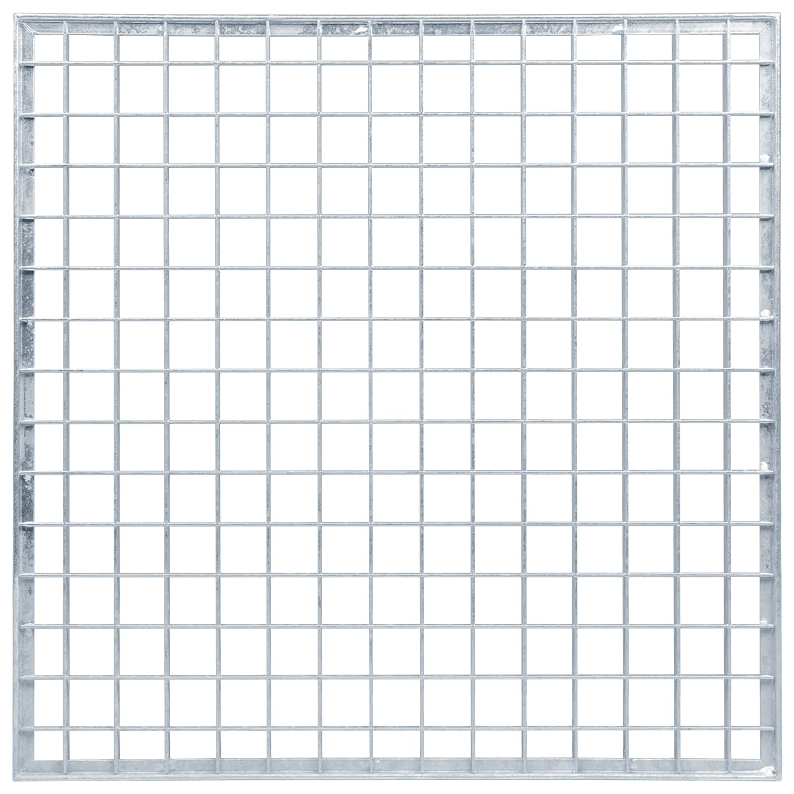 VidaXL Rooster Zilver 50 x 50 x 2 cm Warmgedipt Gegalvaniseerd Staal