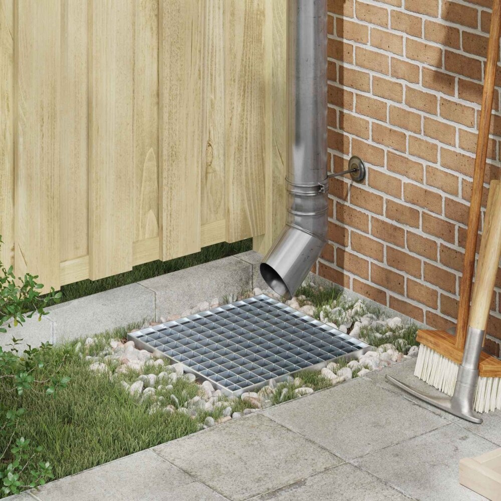 VidaXL Rooster Zilver 40 x 40 x 2 cm Warmgedipt Gegalvaniseerd Staal