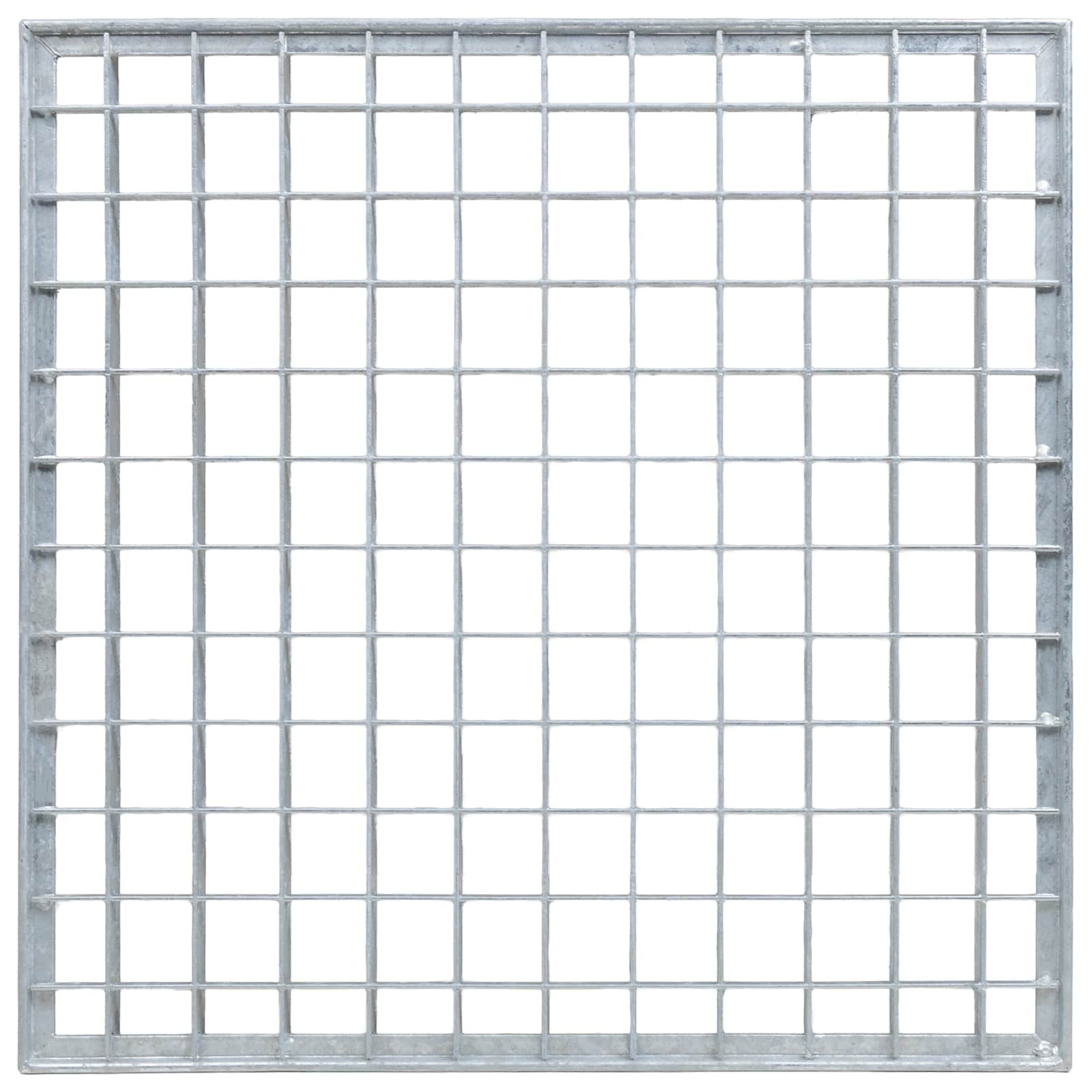 VidaXL Rooster Zilver 40 x 40 x 2 cm Warmgedipt Gegalvaniseerd Staal