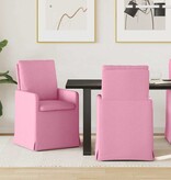 VidaXL Eetstoelen 2 pcs Roze 57 x 67 x 98 cm Stof