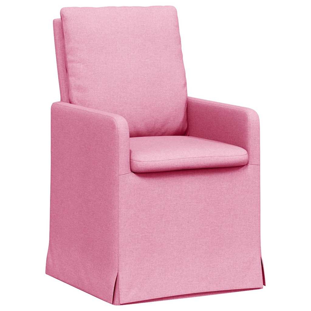 VidaXL Eetstoelen 2 pcs Roze 57 x 67 x 98 cm Stof