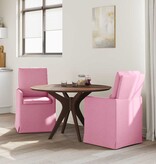 VidaXL Eetstoelen 2 pcs Roze 57 x 67 x 98 cm Stof