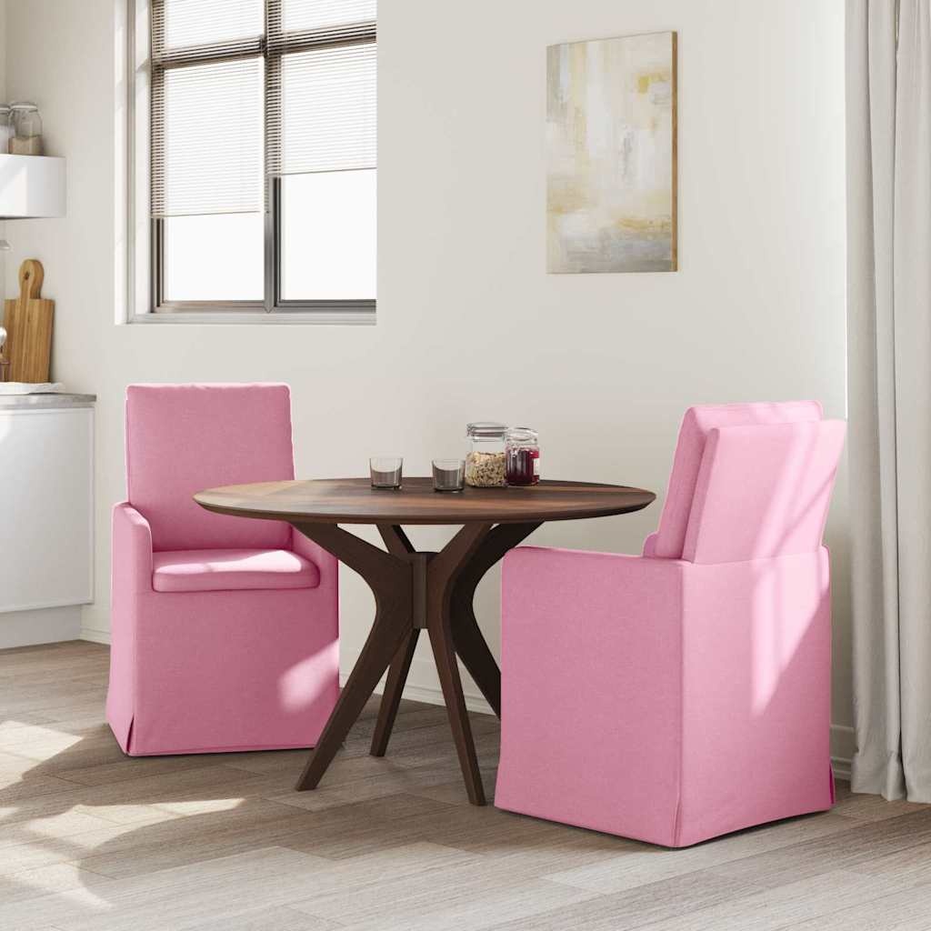 VidaXL Eetstoelen 2 pcs Roze 57 x 67 x 98 cm Stof