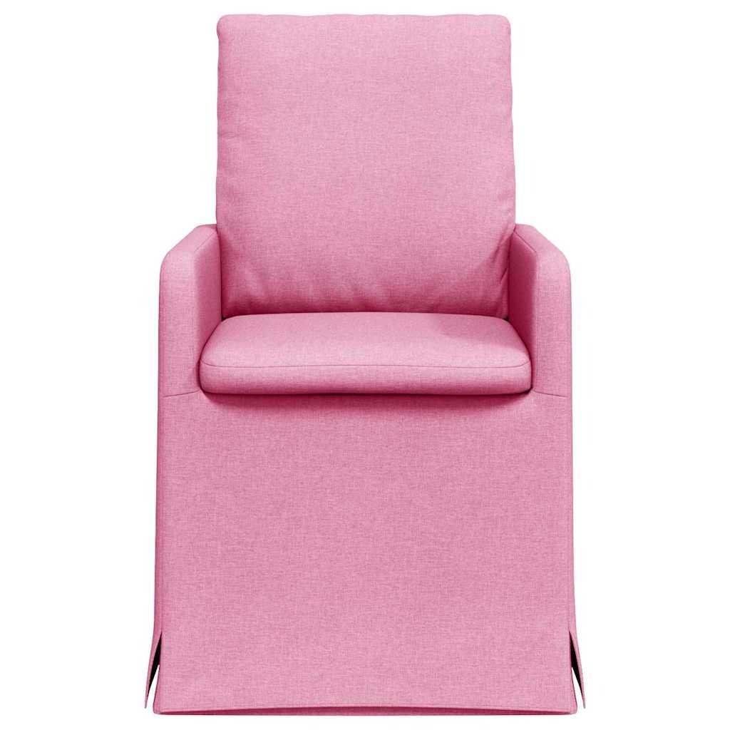 VidaXL Eetstoelen 2 pcs Roze 57 x 67 x 98 cm Stof