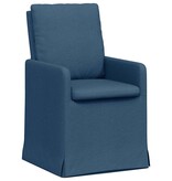 VidaXL Eetstoelen 2 pcs Blauw 57 x 67 x 98 cm Stof
