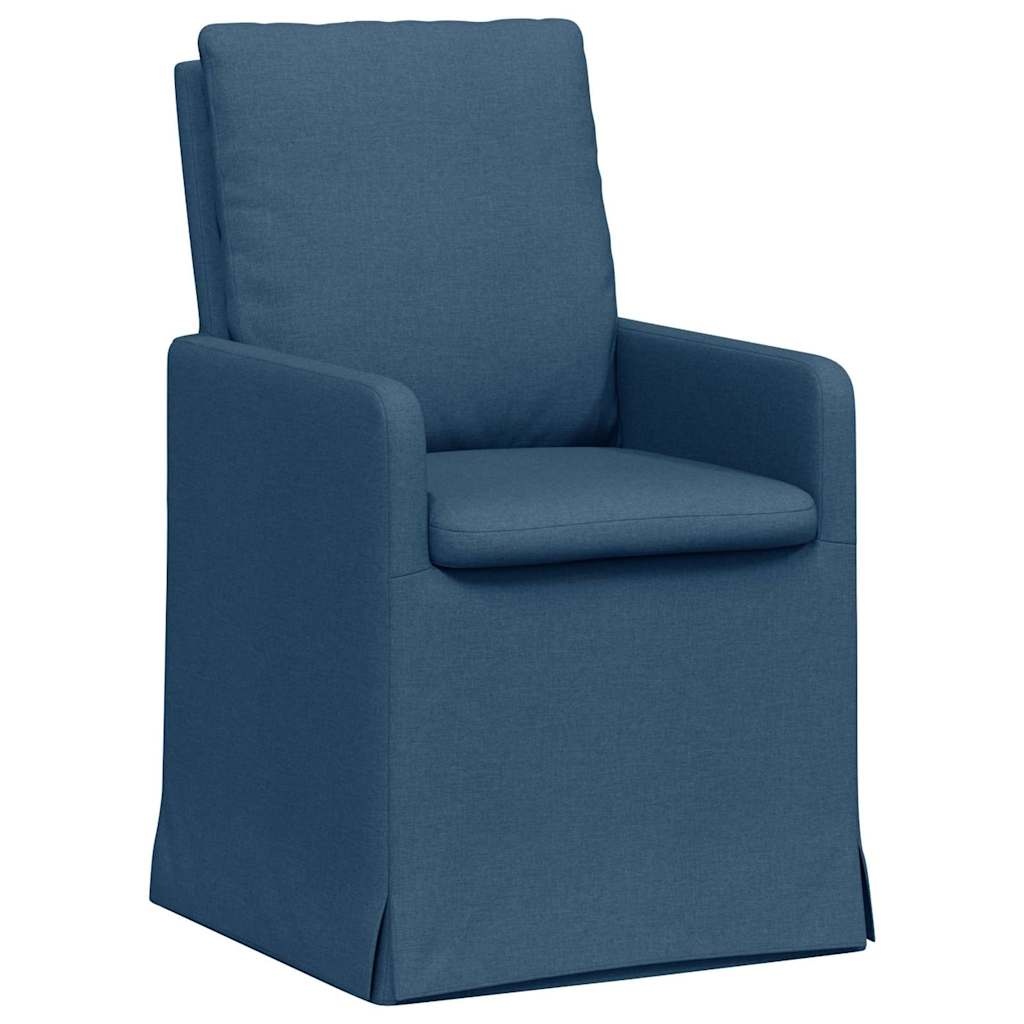 VidaXL Eetstoelen 2 pcs Blauw 57 x 67 x 98 cm Stof