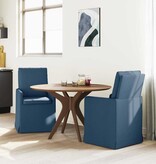 VidaXL Eetstoelen 2 pcs Blauw 57 x 67 x 98 cm Stof