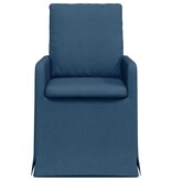 VidaXL Eetstoelen 2 pcs Blauw 57 x 67 x 98 cm Stof